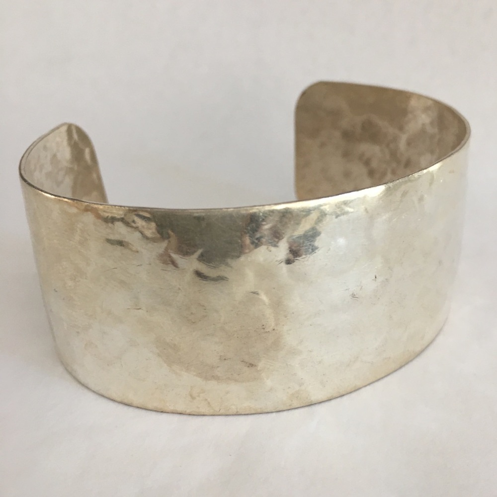 Signed Marjorie Baer SF wide silver cuff - Picture 2 of 8